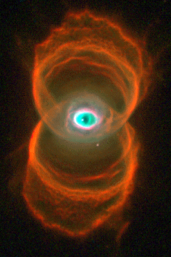 The Eye of an Hourglass Nebula