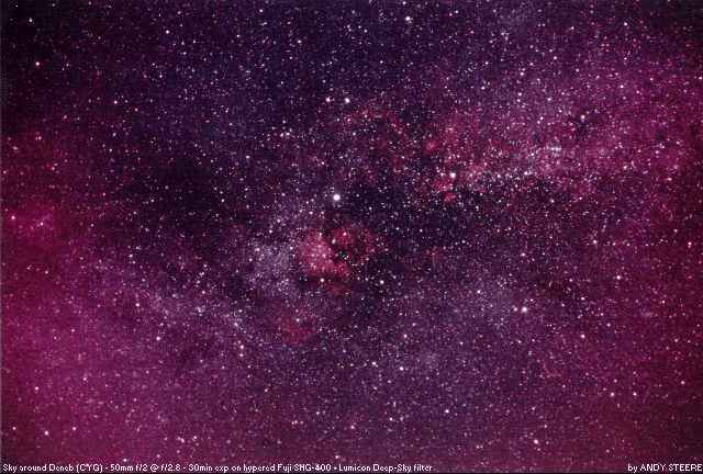 The Milky Way Near the Northern Cross