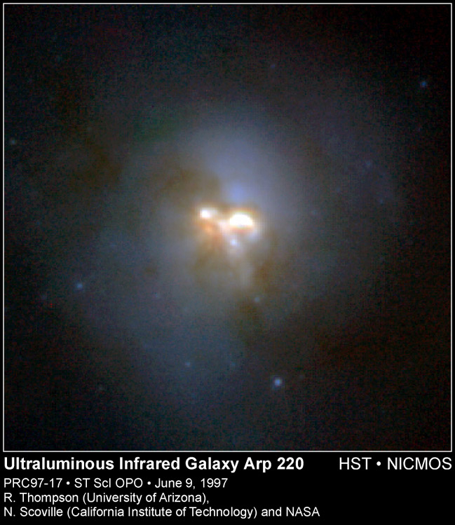 Arp 220: Spirals in Collision