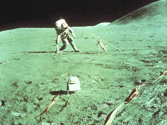 Astronaut Kicks Lunar Field Goal