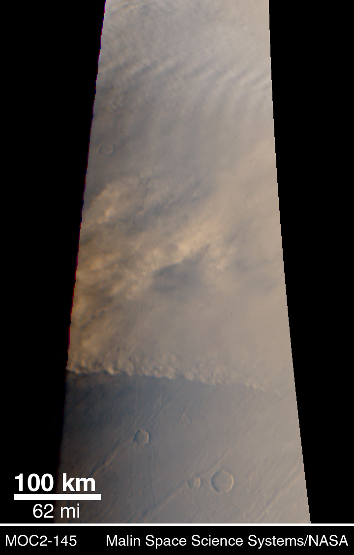 A Martian Dust Storm Approaches