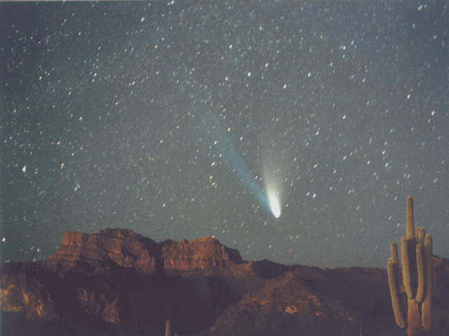 Comet Hale-Bopp Over the Superstition Mountains