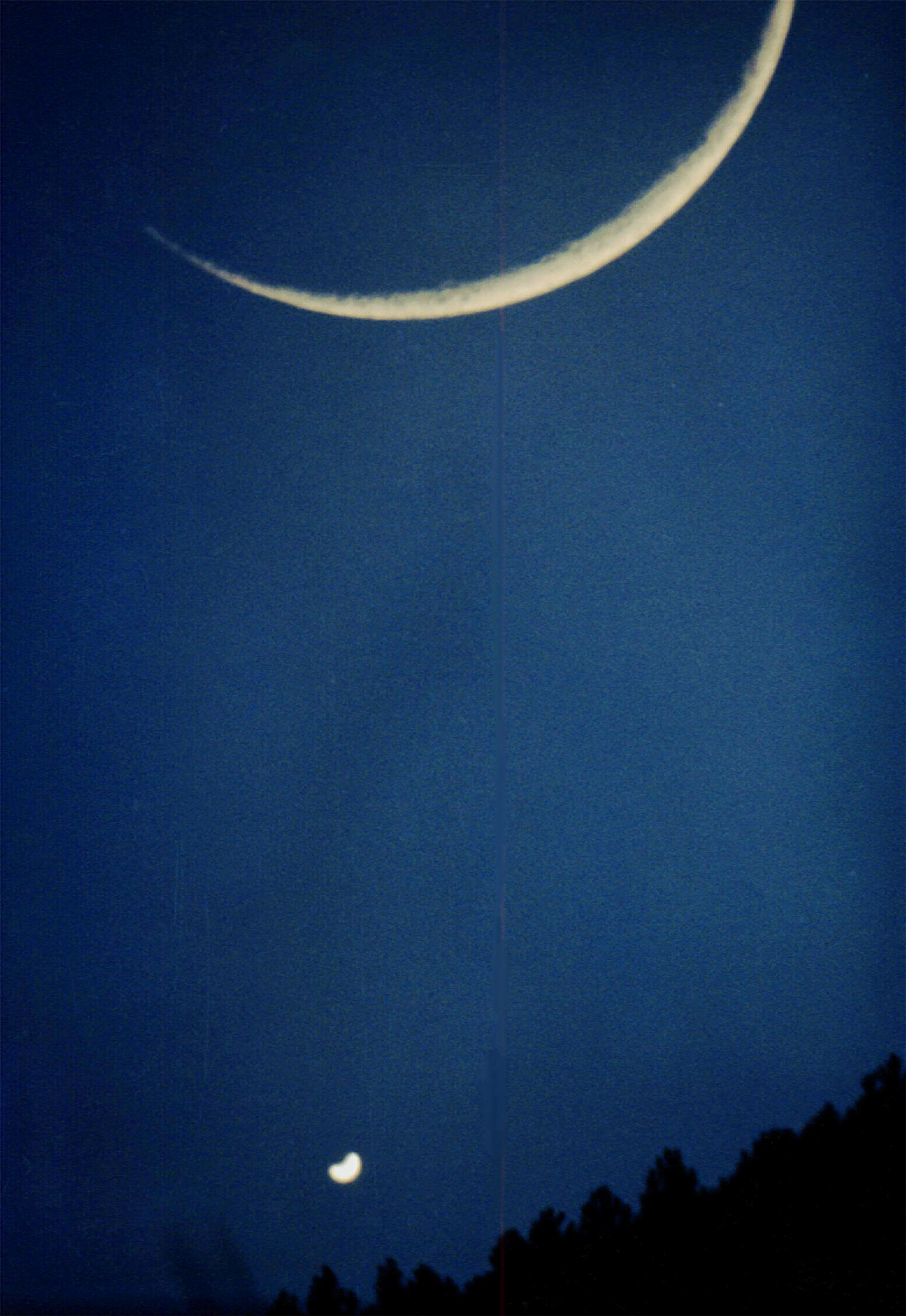 Moon And Venus Share The Sky