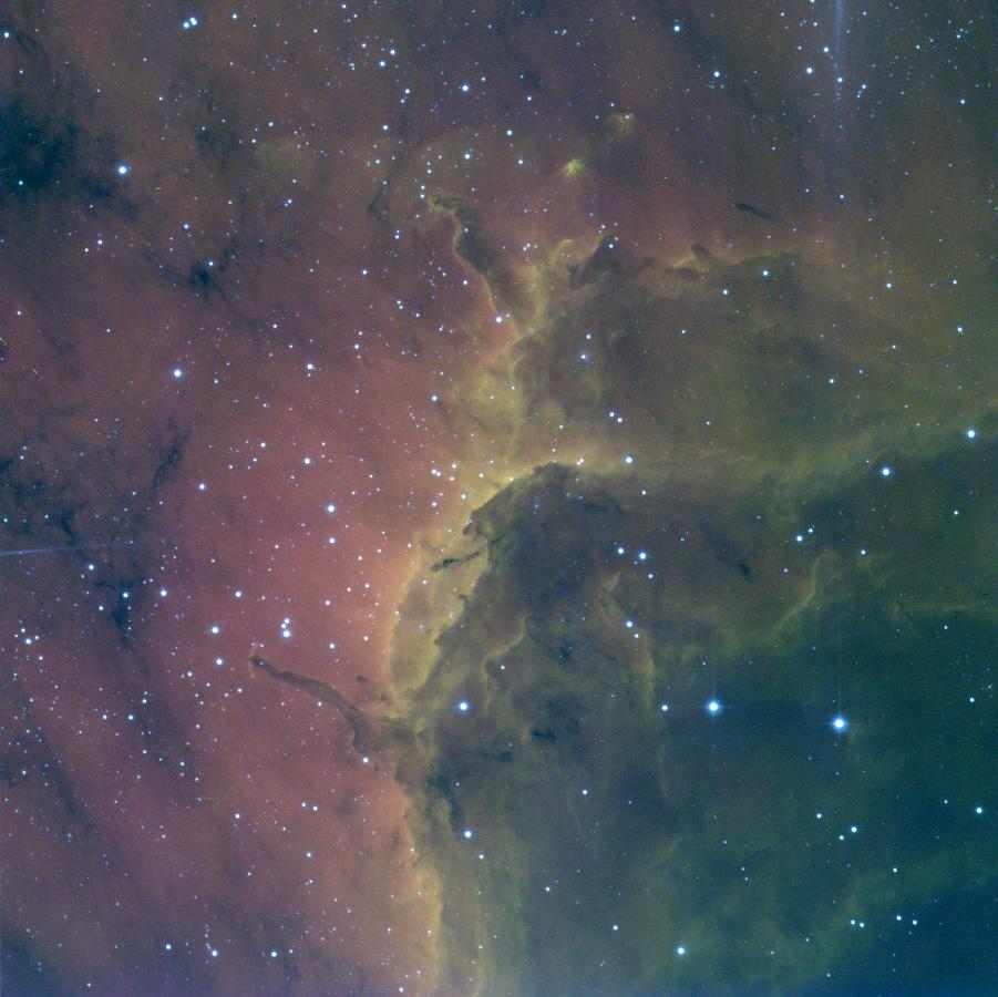 Pelican Nebula Ionization Front