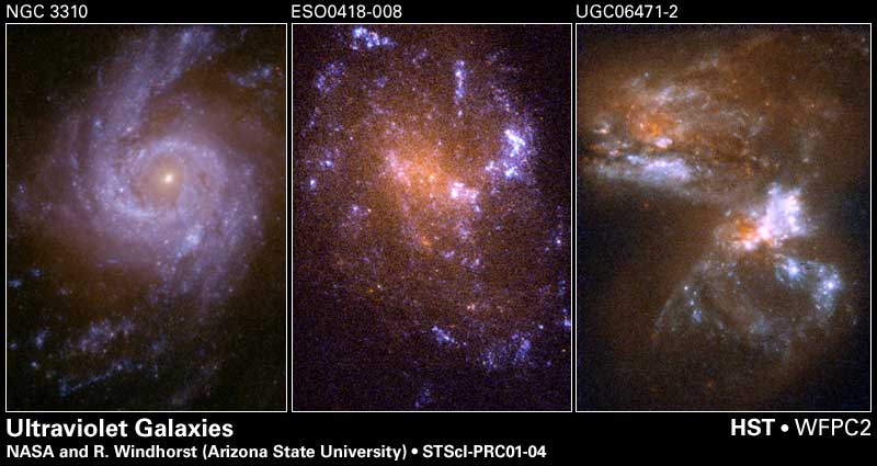 Spiral Galaxy NGC 3310 in Ultraviolet