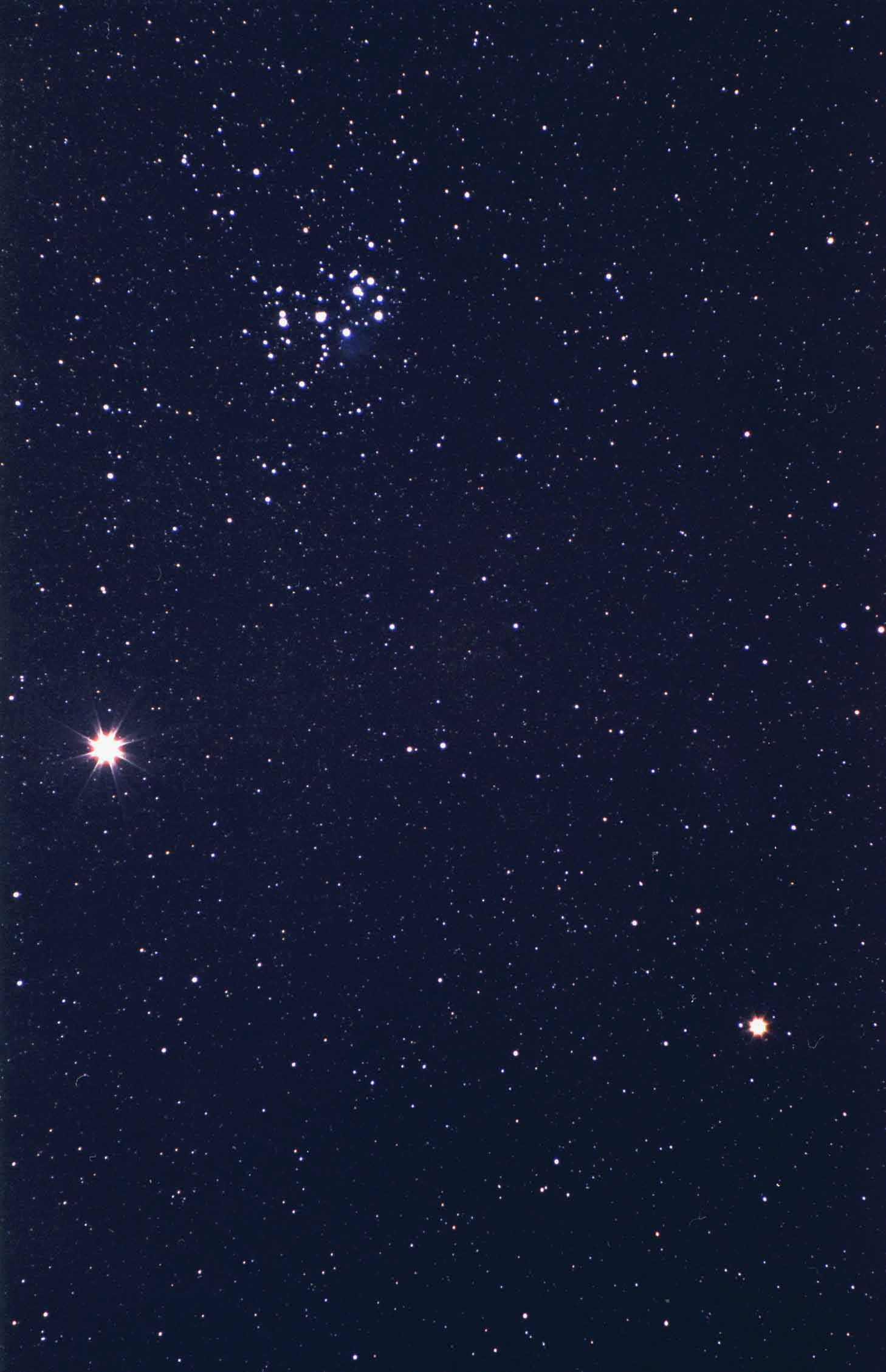 Jupiter, Saturn and Messier 45