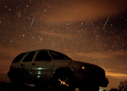 Leonids From the Road