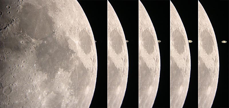 Saturn at the Lunar Limb