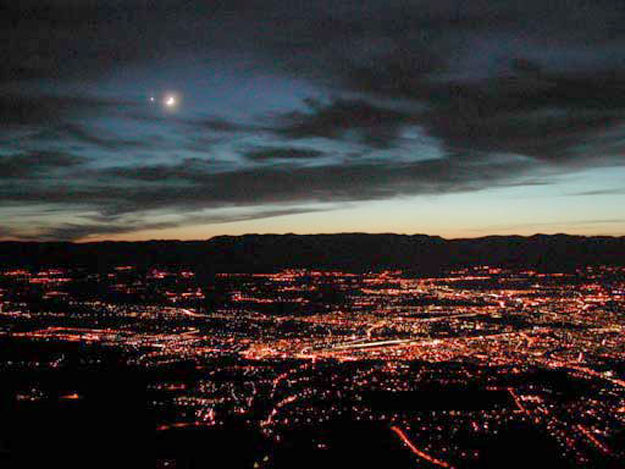The Moon & Venus Over Geneva