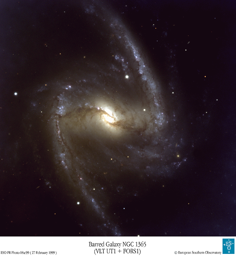 NGC 1365: A Nearby Barred Spiral Galaxy