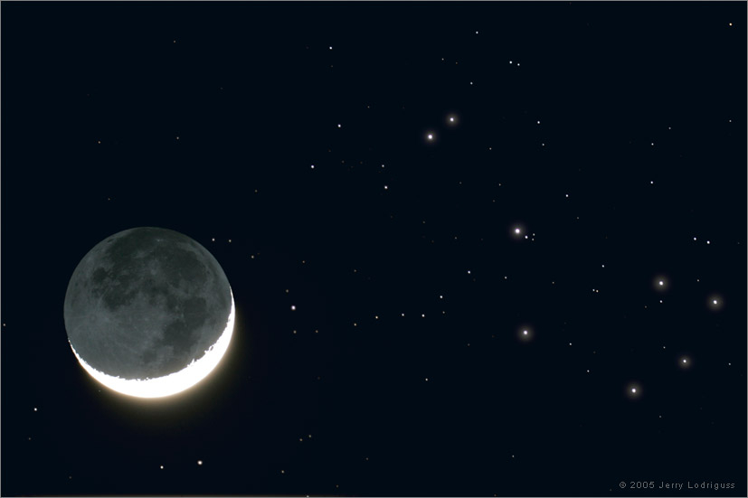 April's Moon and the Pleiades