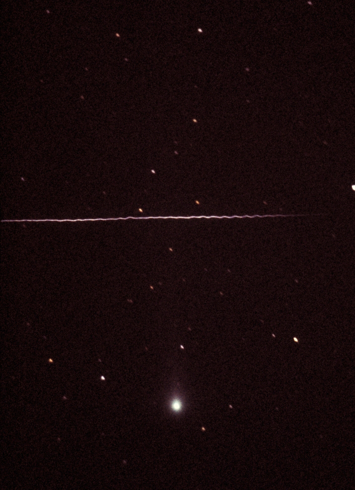 A Twisted Meteor Train