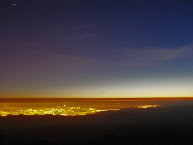 Three Planets from Mt. Hamilton