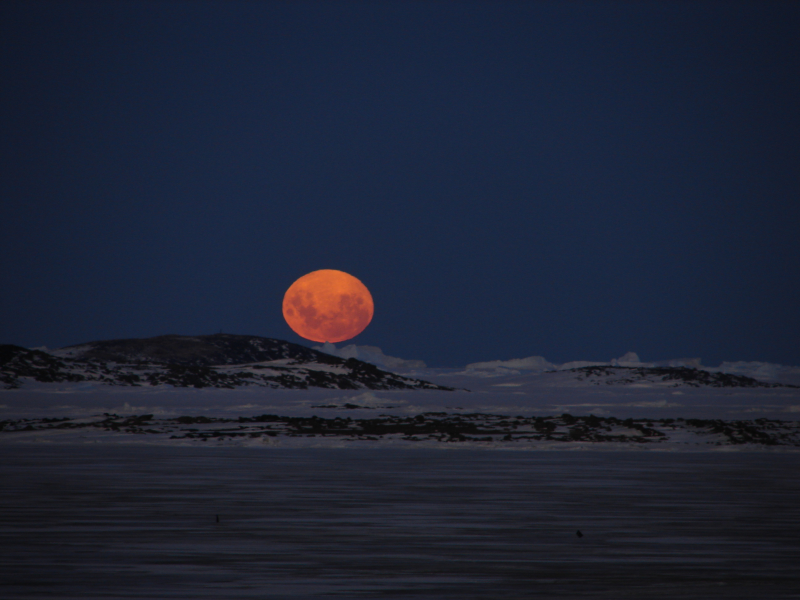 Moon Over Antarctica