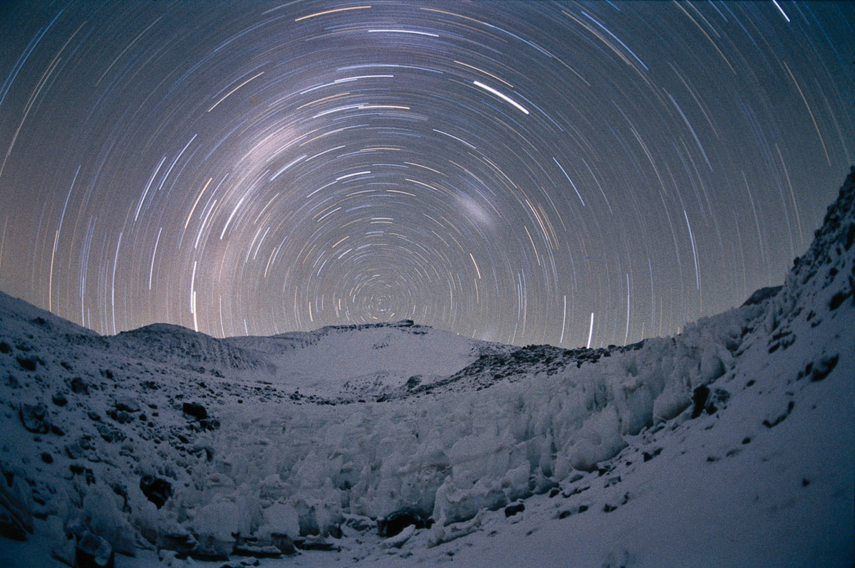 Star Trails at 19,000 Feet