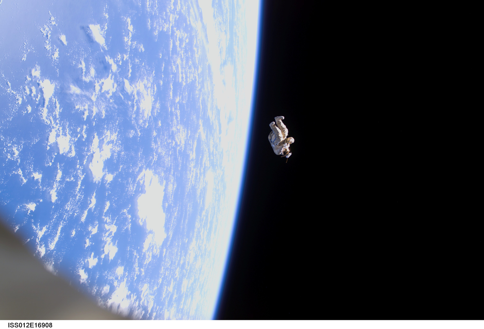 SuitSat-1: A Spacesuit Floats Free