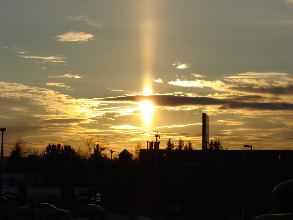A Sun Pillar Over Maine