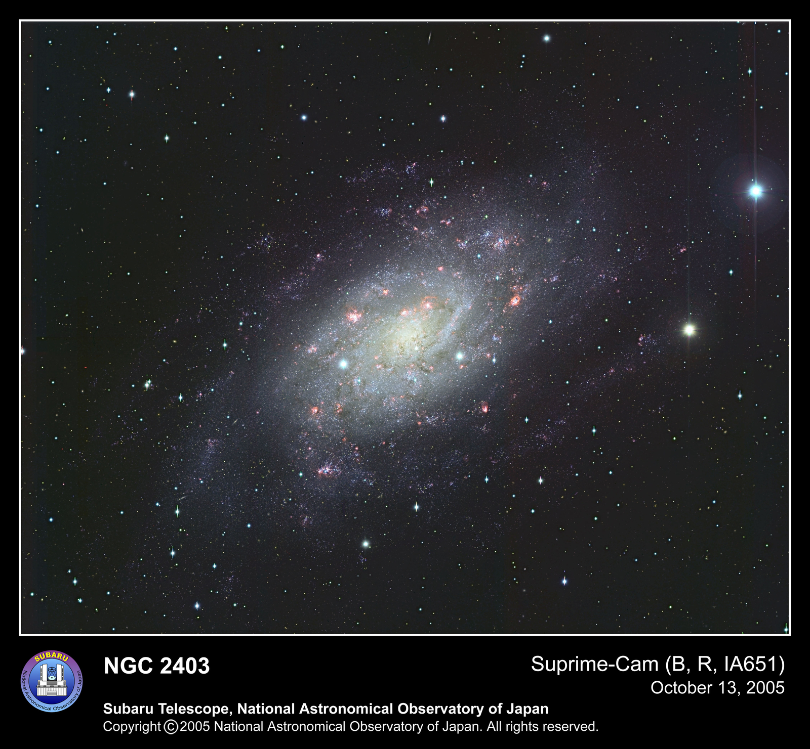 Spiral Galaxy NGC 2403 from Subaru