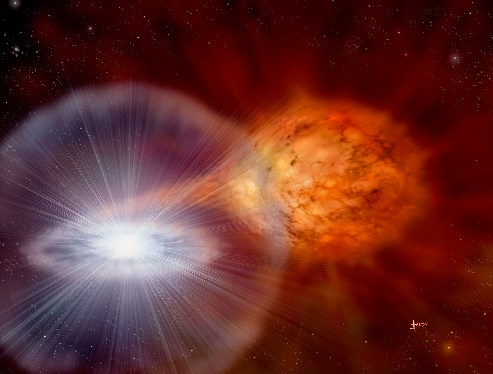 Explosions from White Dwarf Star RS Oph
