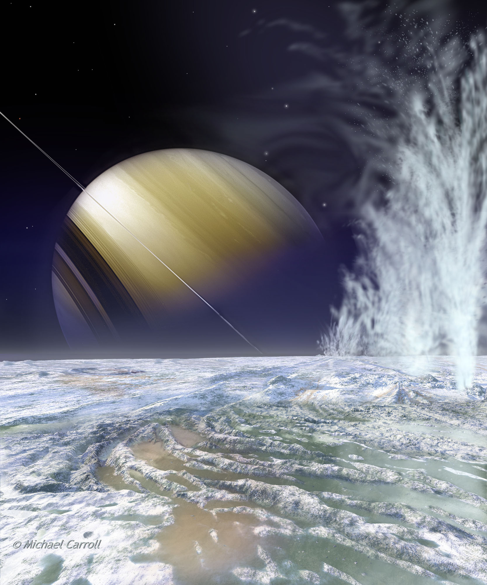 Enceladus Ice Volcanos