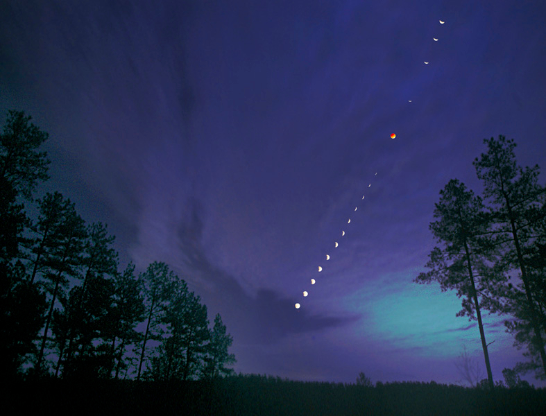 A Total Lunar Eclipse Over North Carolina
