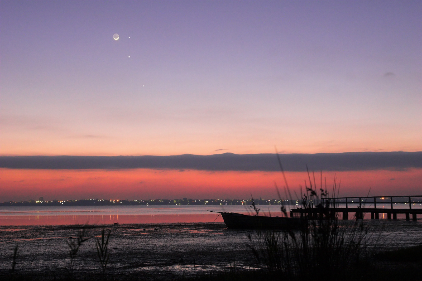 Moon, Mercury, Jupiter, Mars