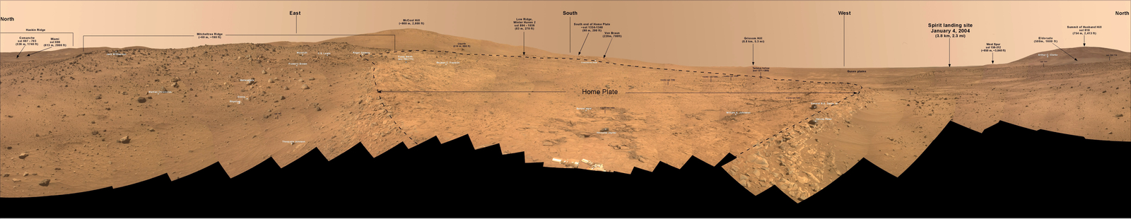 Bonestell Panorama from Mars