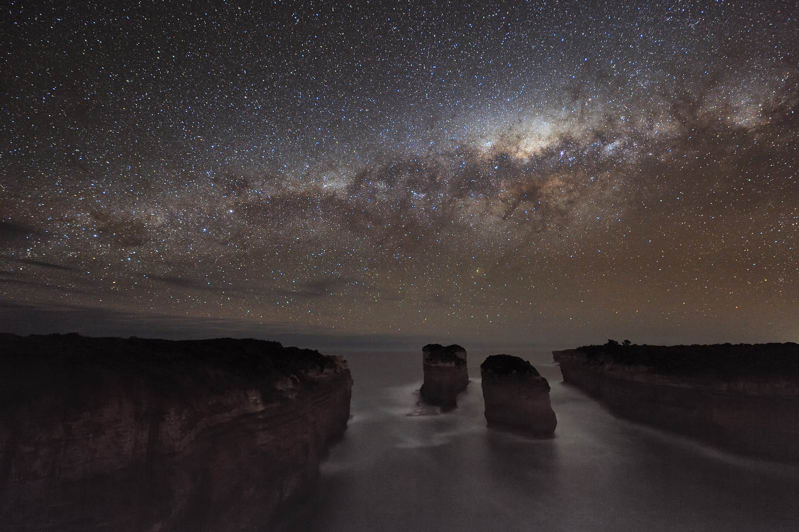 A Milky Way Shadow at Loch Ard Gorge