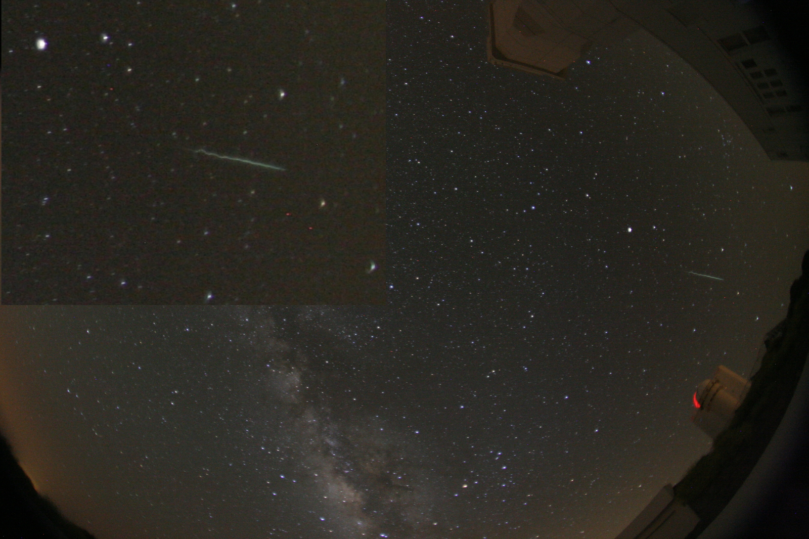 A Twisted Meteor Trail Over Tenerife