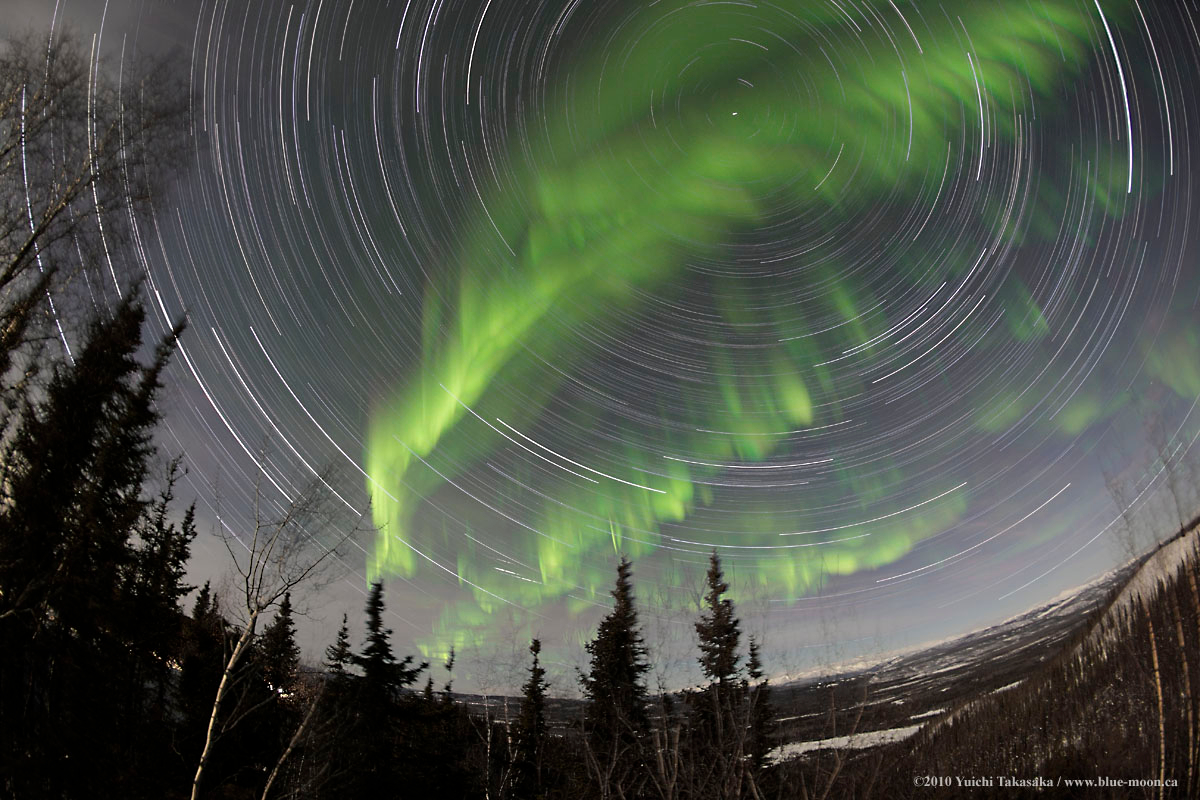 Yukon Aurora with Star Trails