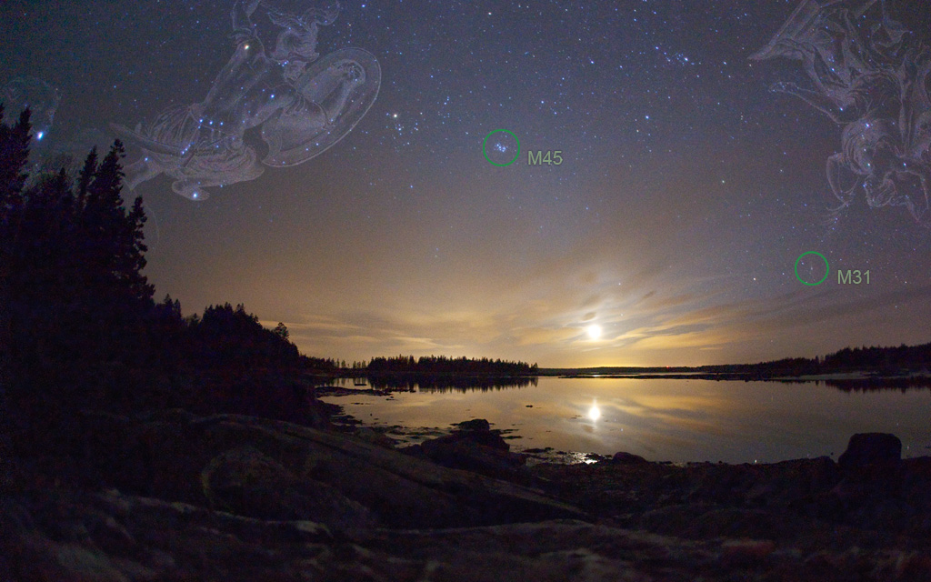 Moonset Over Pleasant Bay