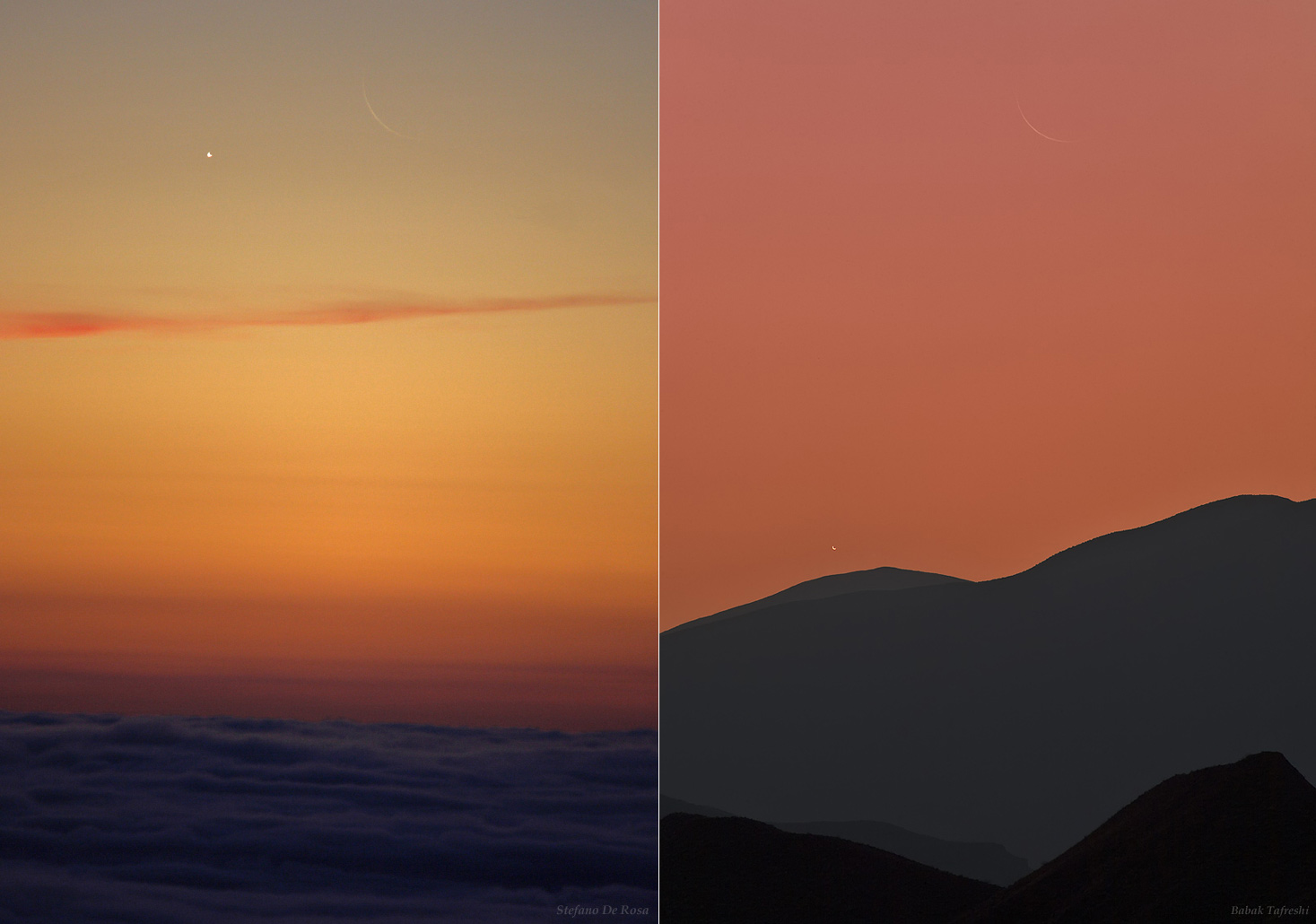 Two Views, Two Crescents