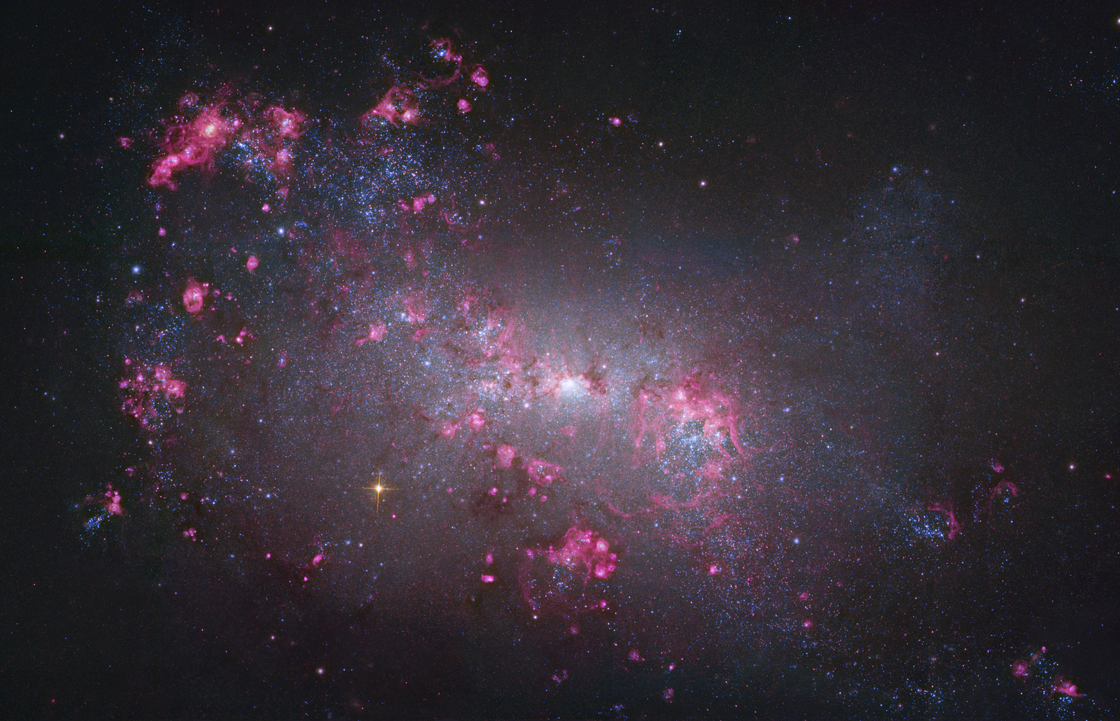 NGC 4449: Close-up of a Small Galaxy