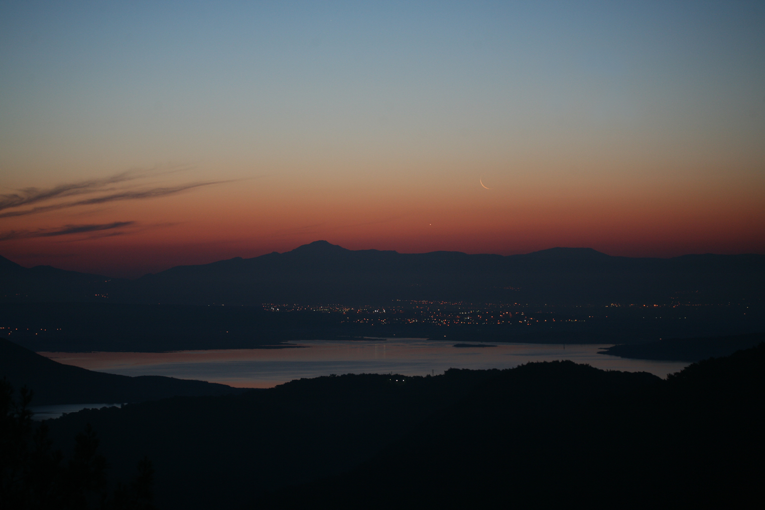 Moon and Venus at Dawn