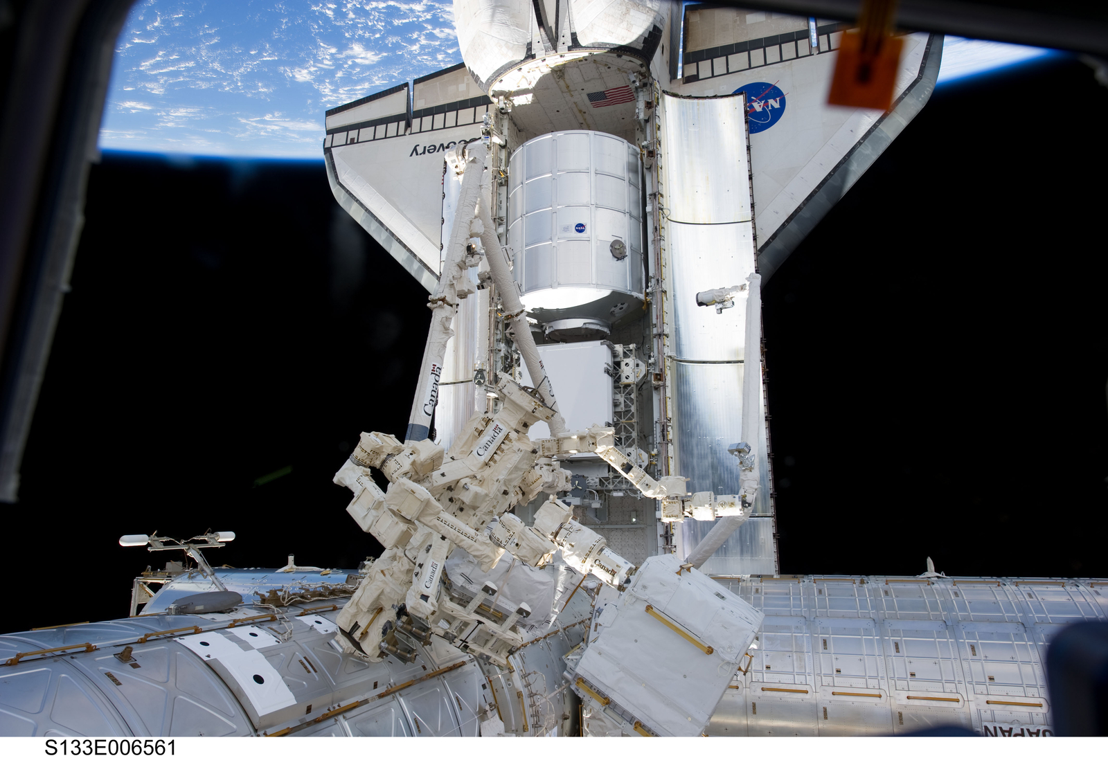 Discovery Visits the Space Station
