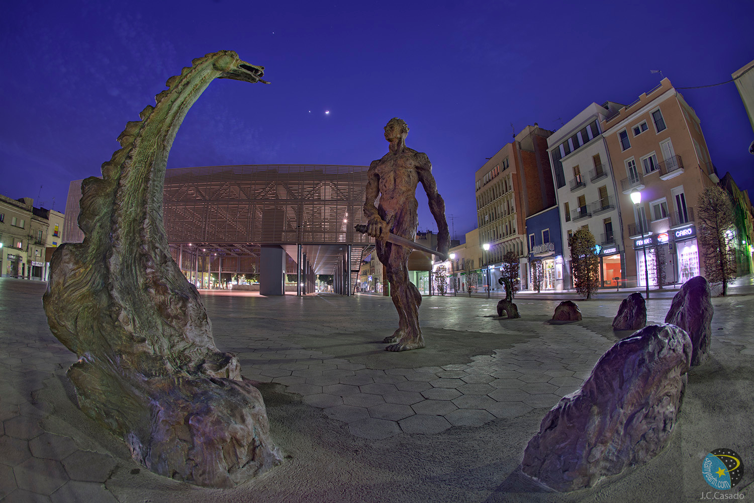 Moon and Planets Over Catalonia