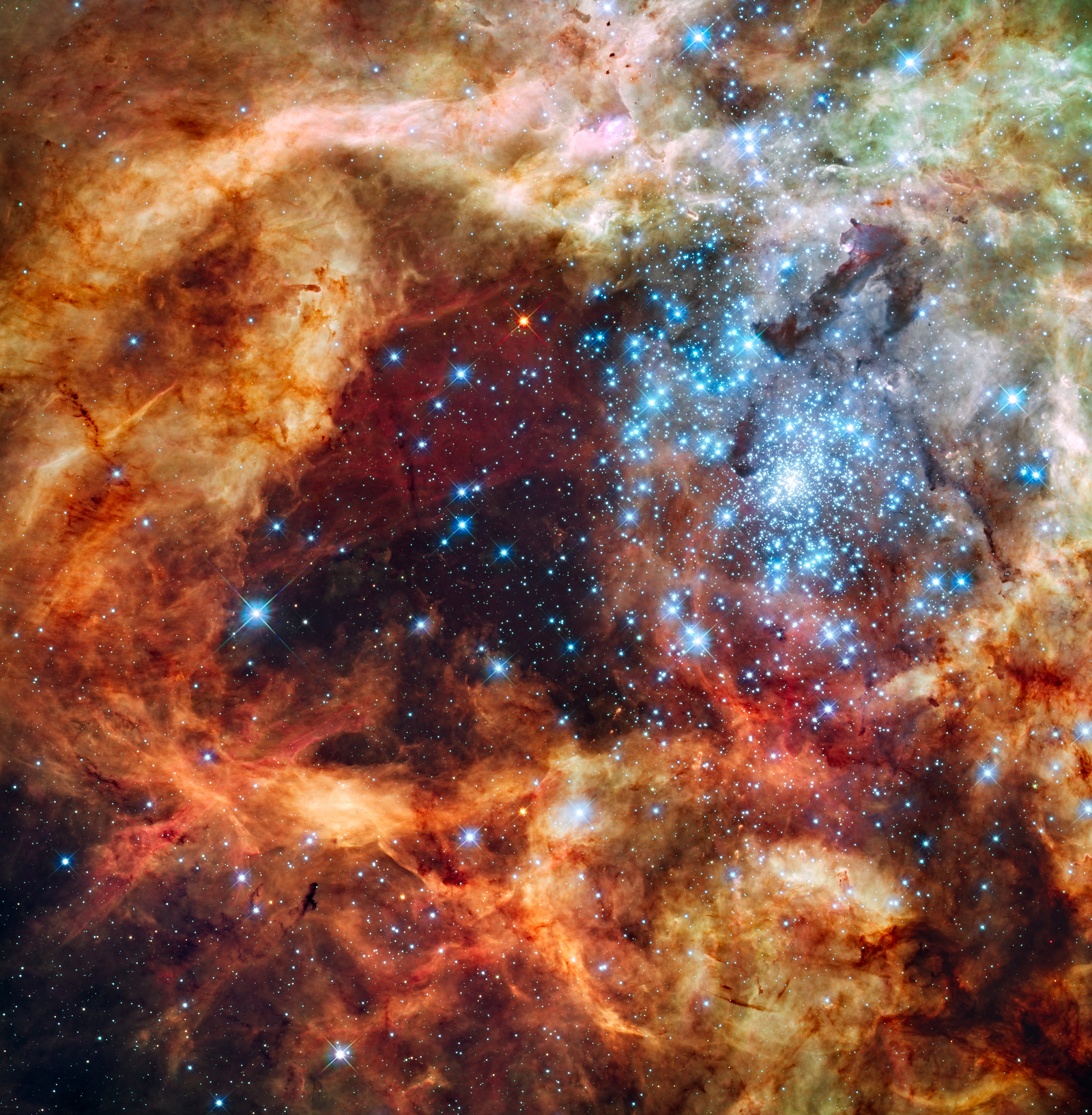 Star Cluster R136 Bursts Out