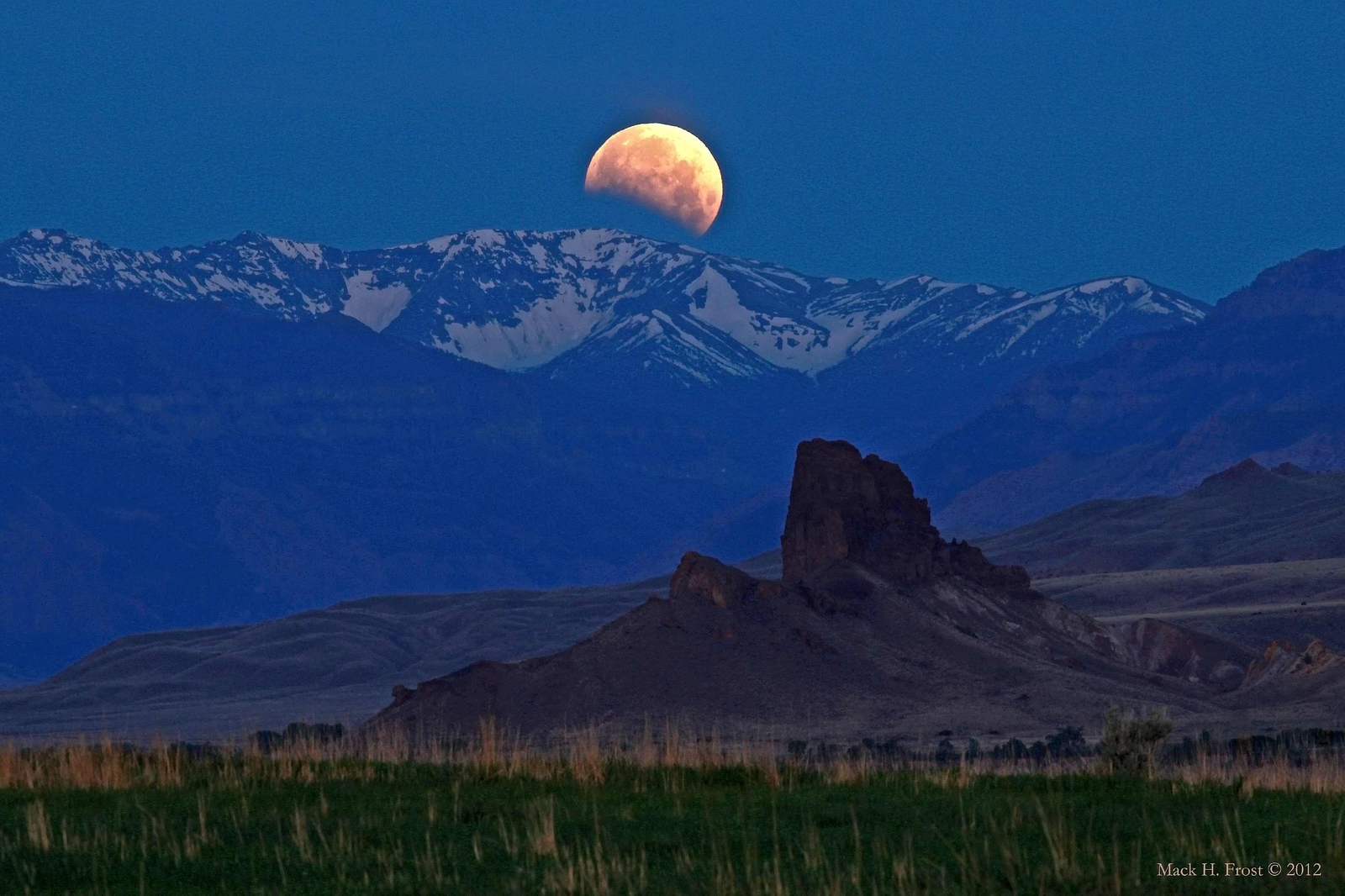 Eclipsed Moon Over Wyoming