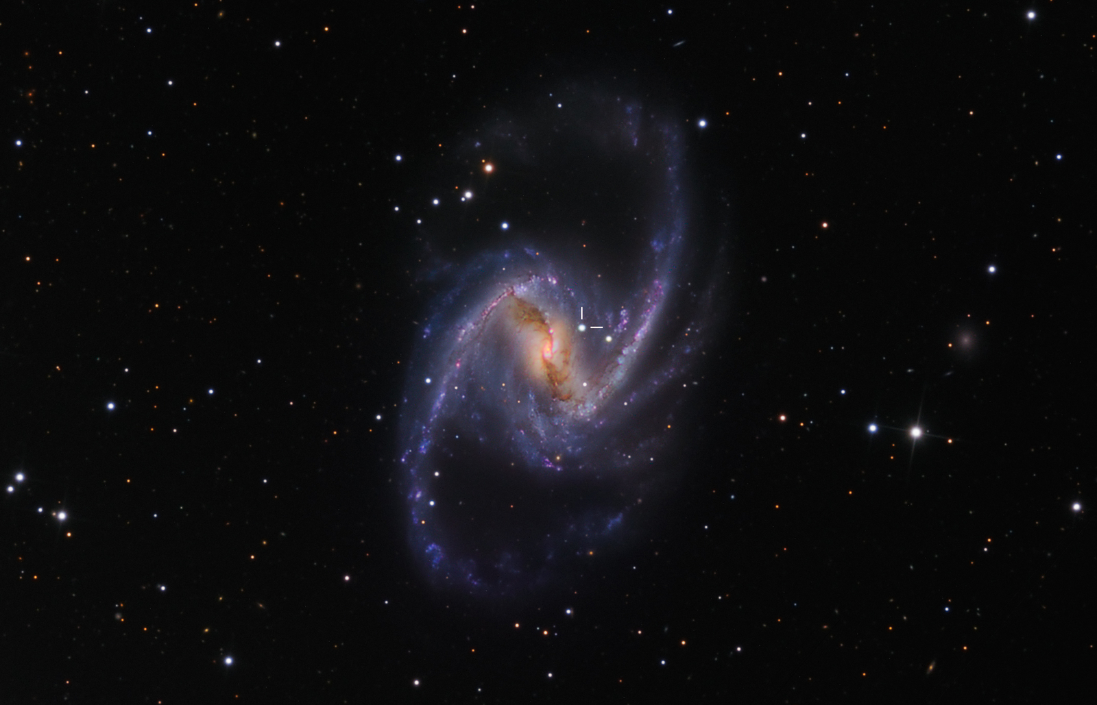 NGC 1365: Majestic Spiral with Supernova