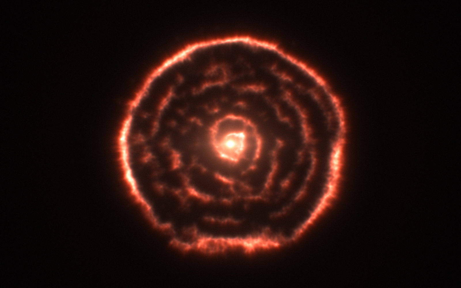 A Spiral Nebula Surrounding Star R Sculptoris