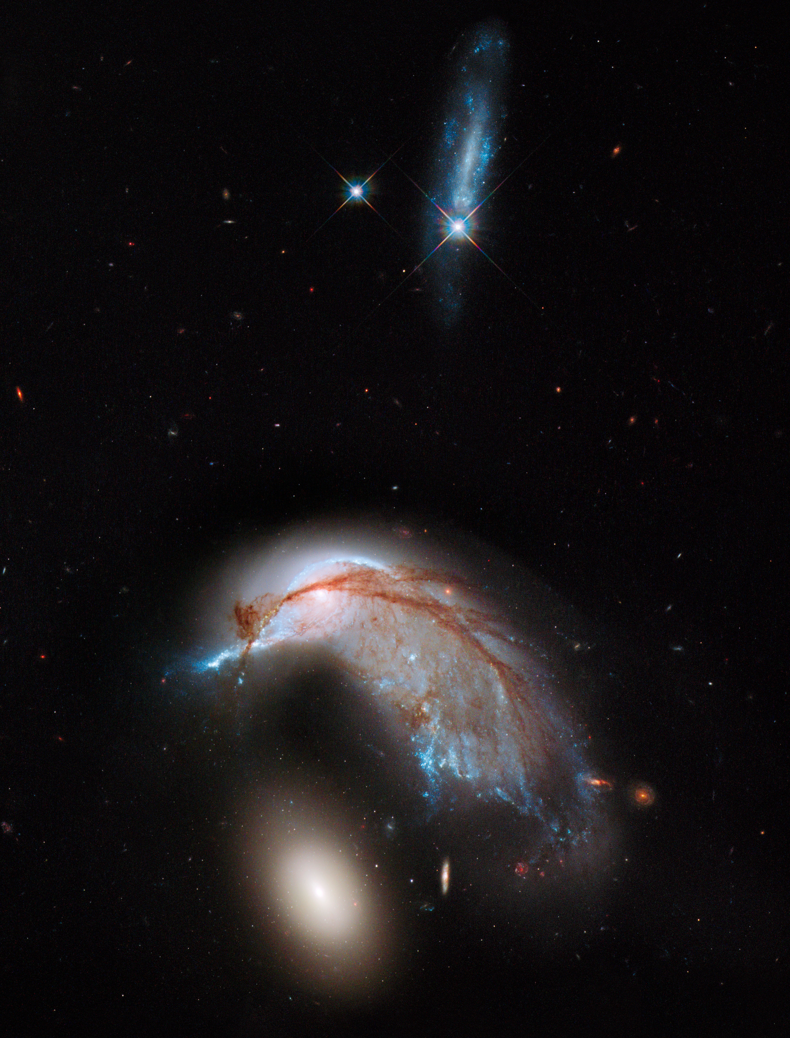 The Porpoise Galaxy from Hubble