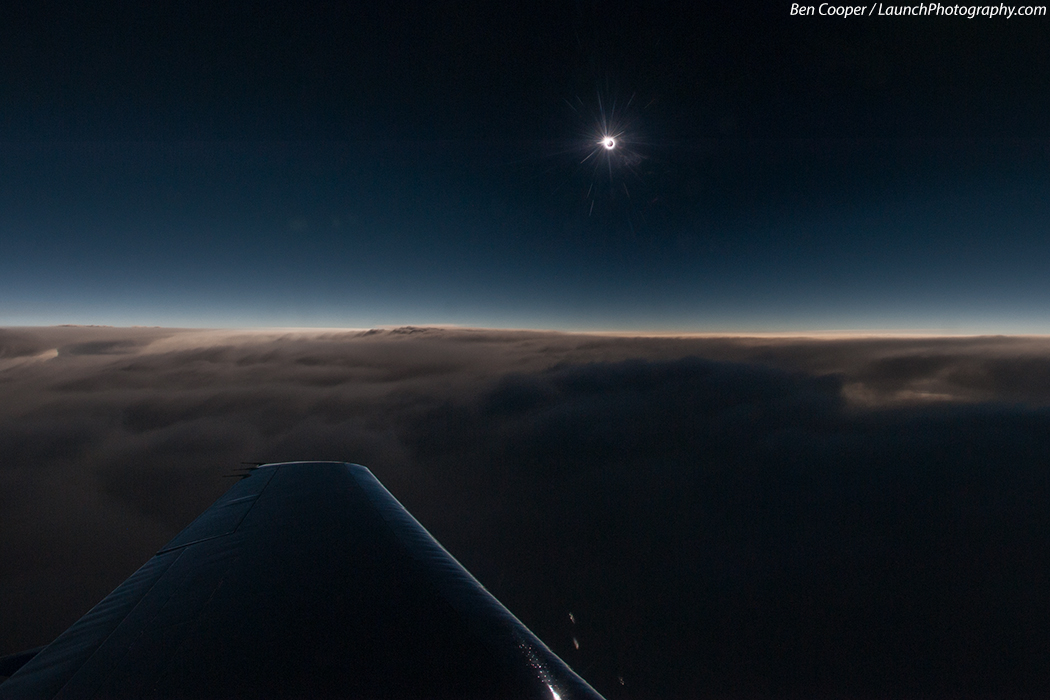 Eclipse at 44,000 Feet