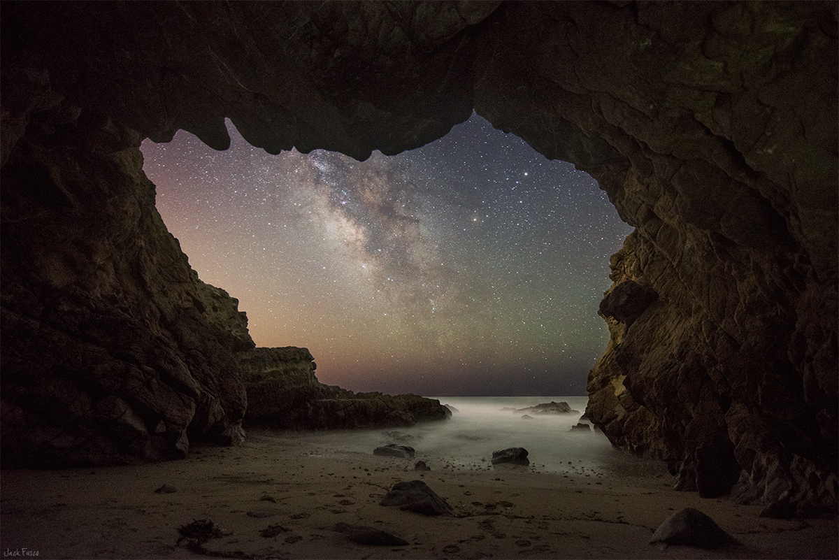 The Milky Way from a Malibu Sea Cave
