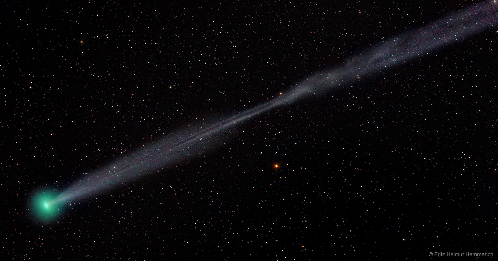 A Split Ion Tail for Comet Lovejoy E4