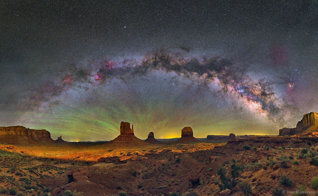 The Milky Way over Monument Valley