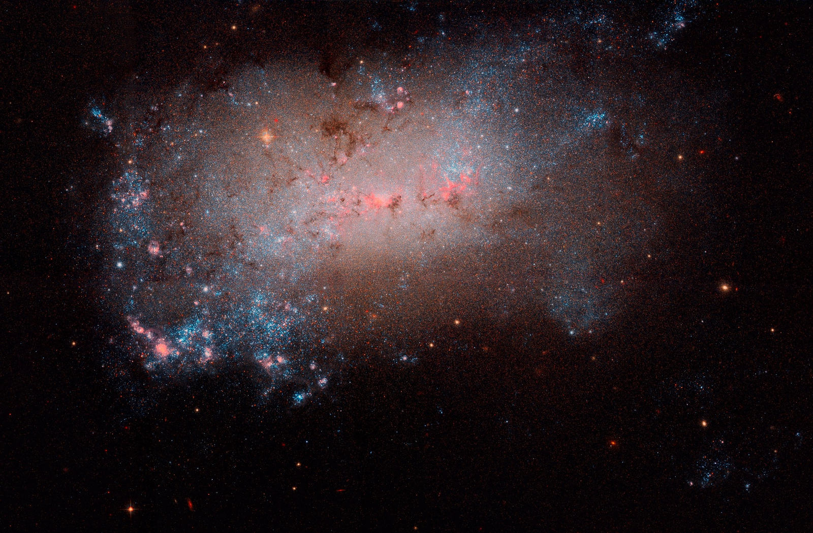 NGC 4449: Close-up of a Small Galaxy