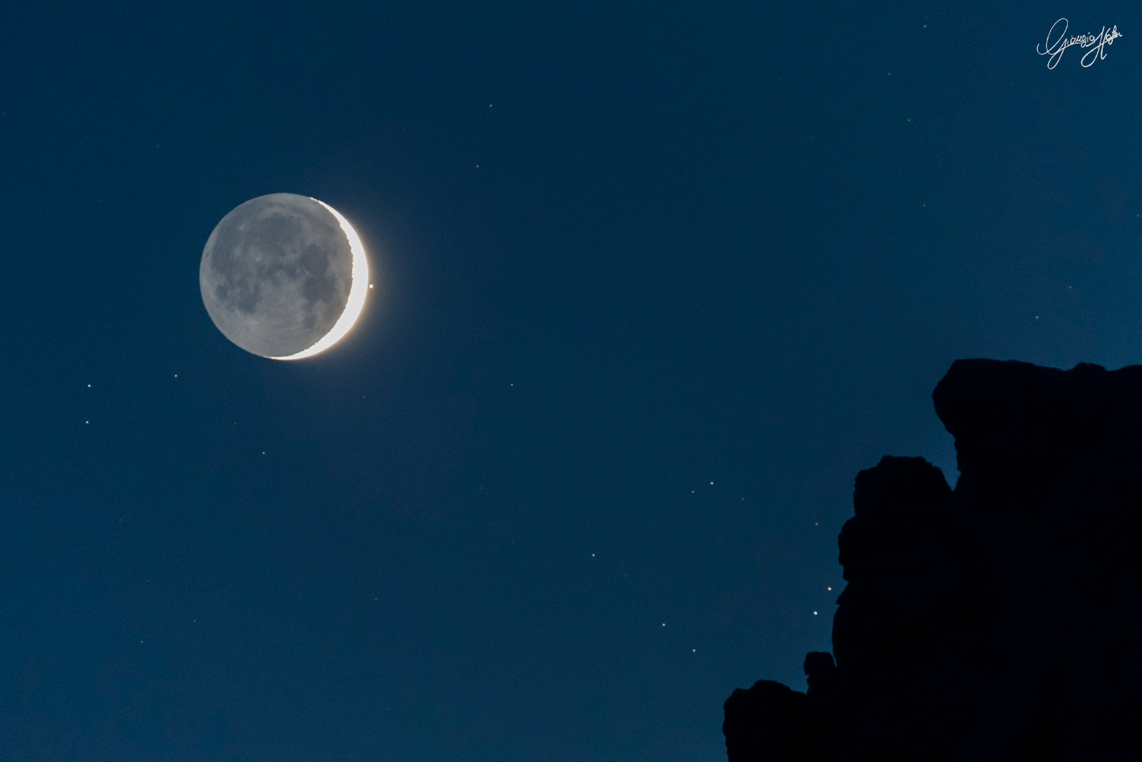 The Bull's Eye and the Young Moon