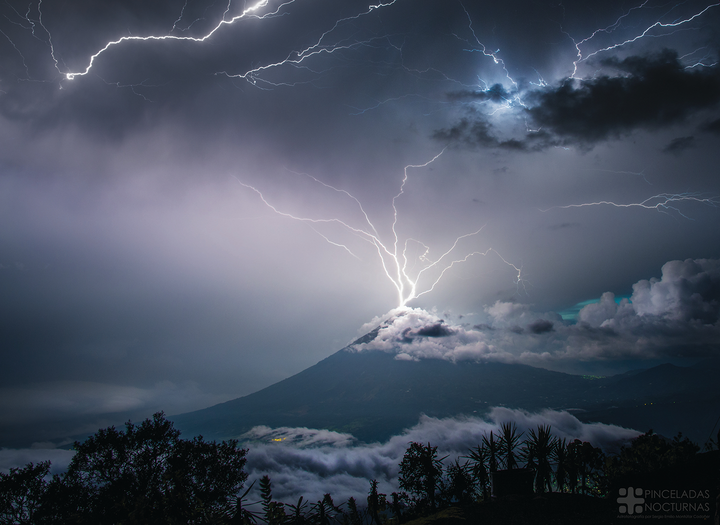 Lightning over the Volcano of Water