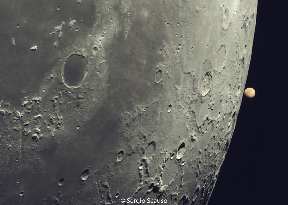 Mars at the Moon's Edge