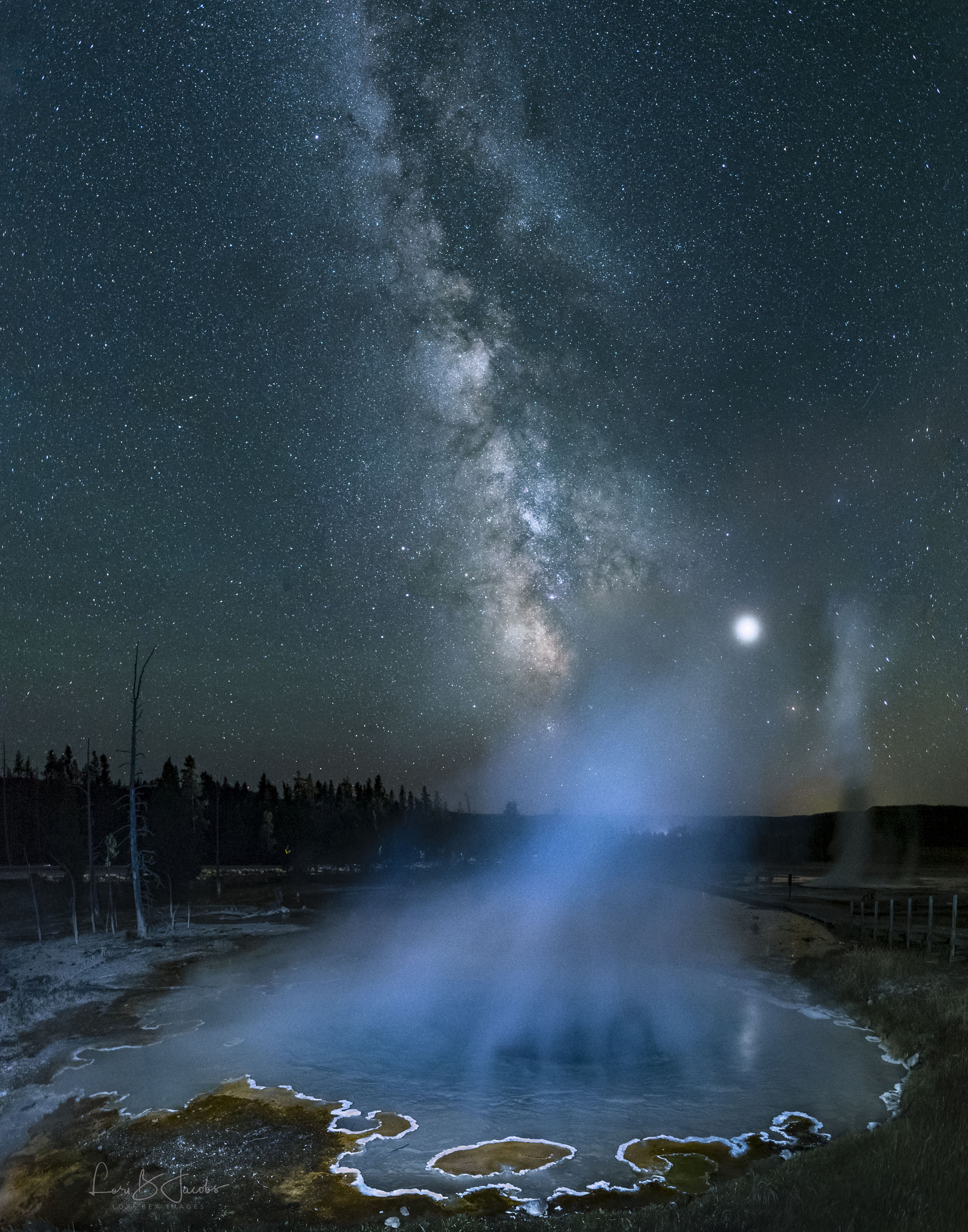 Milky Way over Yellowstone
